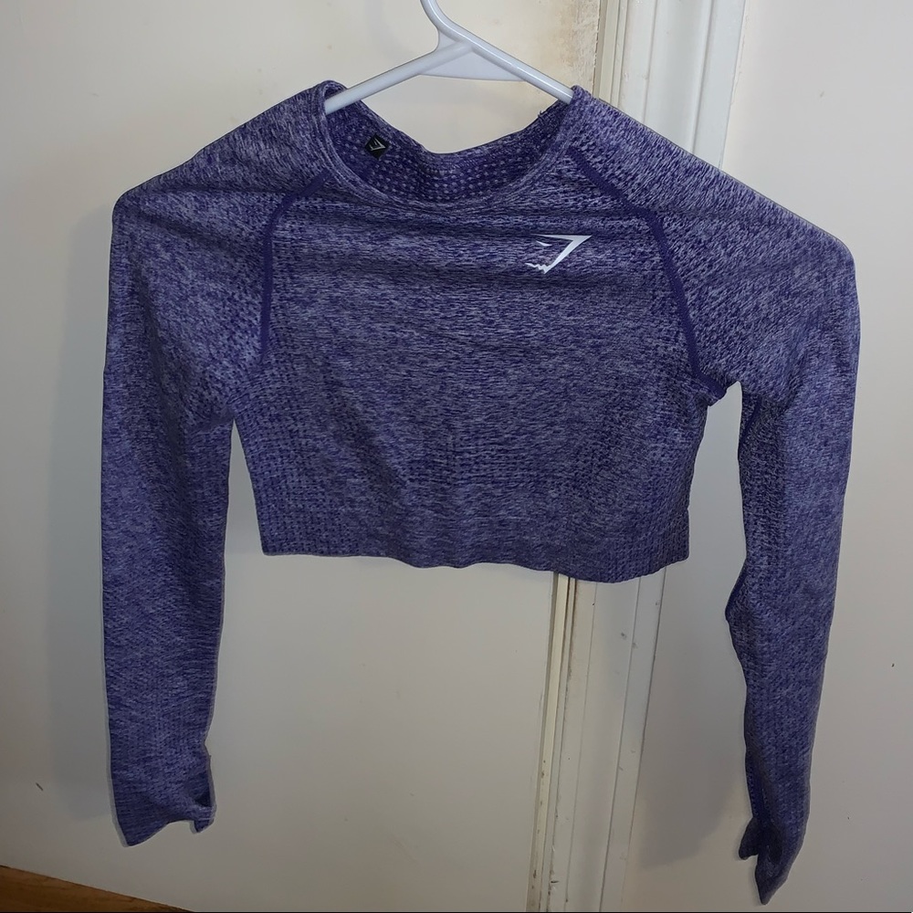 Gymshark, size small, long sleeve crop top